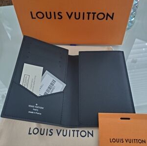 Louis Vuitton Black Leather Passport Holder